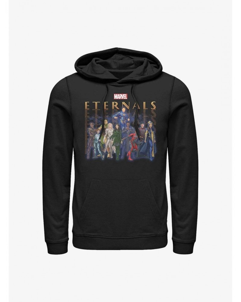 Marvel Eternals Group Repeating Hoodie $10.78 Hoodies