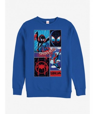 Marvel Spider-Man: Into The Spider-Verse Comic Spiders Sweatshirt $14.46 Sweatshirts