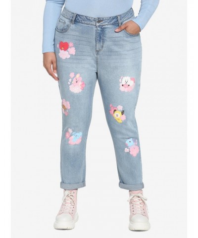 BT21 Cherry Blossom Mom Jeans Plus Size $29.95 Jeans