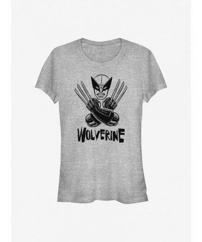 Marvel Wolverine Head Girls T-Shirt $5.02 T-Shirts