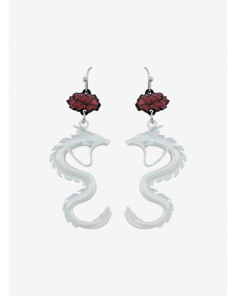 Studio Ghibli Spirited Away Haku & Flower Drop Earrings $3.07 Earrings