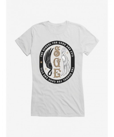 The School For Good And Evil Swan Emblem Girls T-Shirt $7.77 T-Shirts