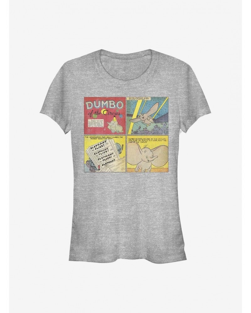 Disney Dumbo Comic Panel Girls T-Shirt $12.20 T-Shirts