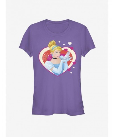 Disney Cinderella Classic Cinderella Hearts Girls T-Shirt $8.47 T-Shirts