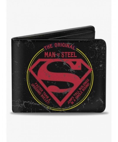 DC Comics Superman The Original Man of Steel Badge Bifold Wallet $8.15 Wallets