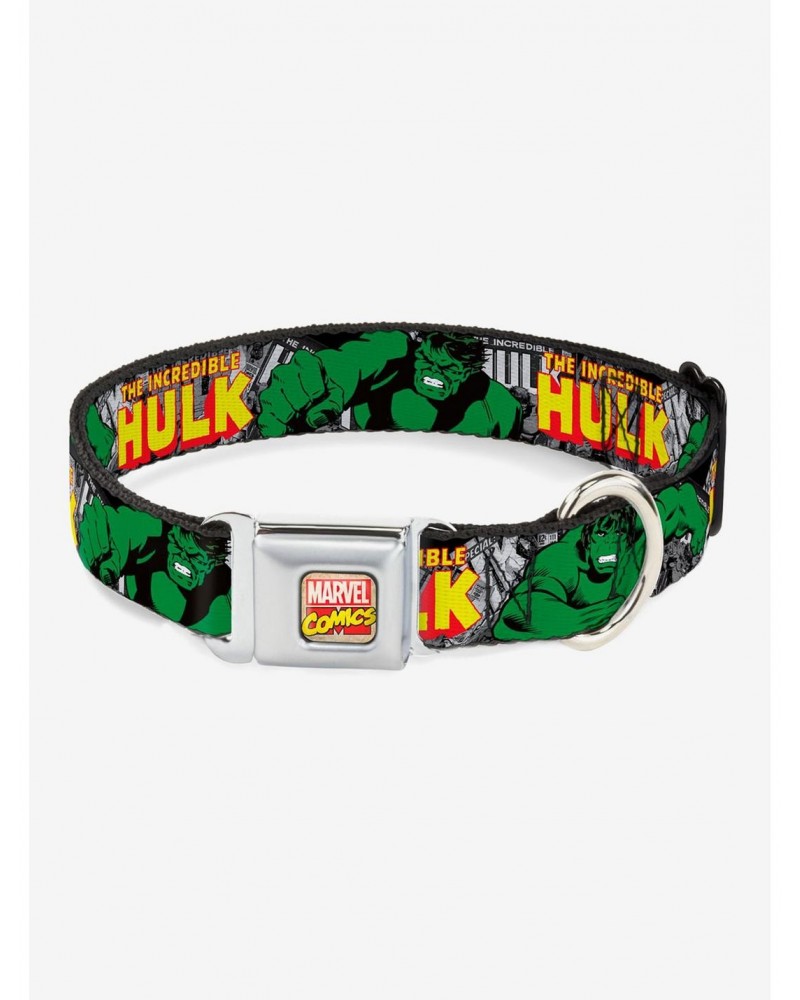 Marvel The Incredible Hulk Action Seatbelt Buckle Dog Collar $10.71 Pet Collars