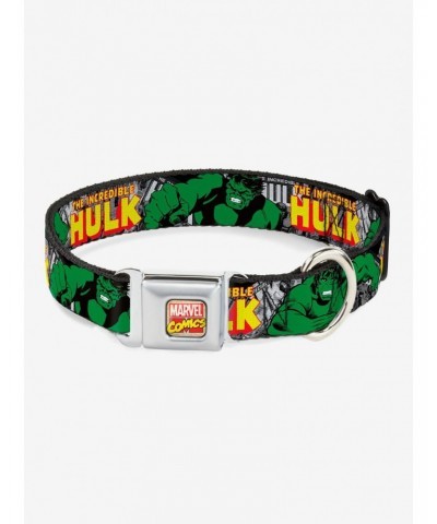 Marvel The Incredible Hulk Action Seatbelt Buckle Dog Collar $10.71 Pet Collars