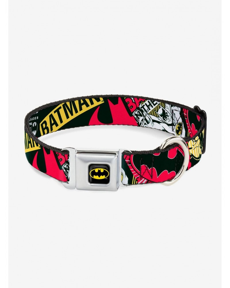 DC Comics Justice League Batman Caped Crusader Seatbelt Buckle Pet Collar $11.45 Pet Collars