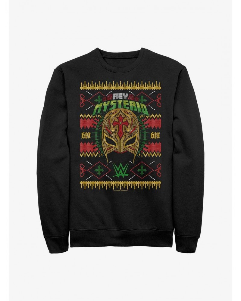 WWE Rey Mysterio Ugly Christmas Sweatshirt $14.76 Sweatshirts