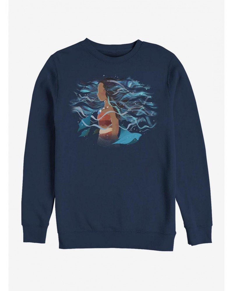 Disney Moana Moana In Ocean Crew Sweatshirt $10.33 Sweatshirts