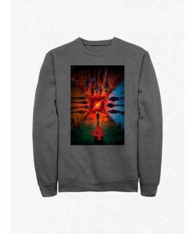 Stranger Things Season 4 Main Poster Sweatshirt $14.76 Sweatshirts