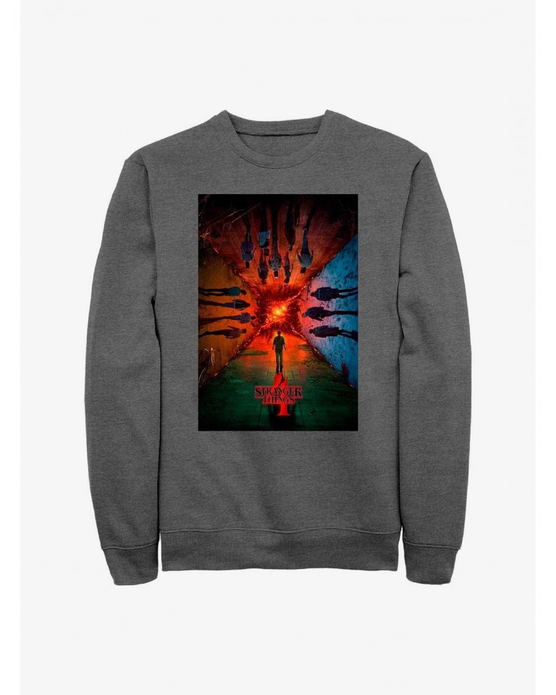 Stranger Things Season 4 Main Poster Sweatshirt $14.76 Sweatshirts