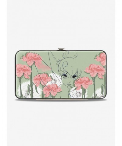 Disney Tinker Bell Tink Sketch Carnations Dandelions Hinged Wallet $9.41 Wallets