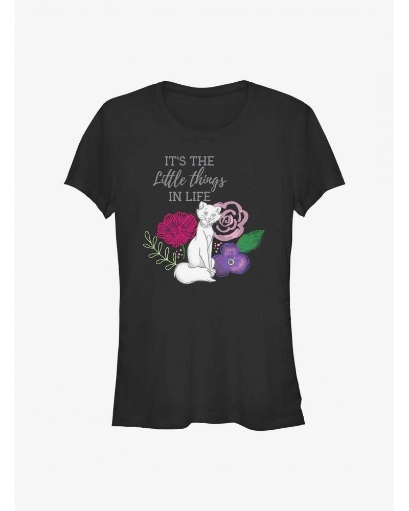 Disney The Aristocats Duchess Its The Little Things In Life Floral Girls T-Shirt $7.72 T-Shirts