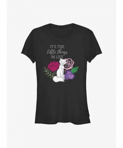 Disney The Aristocats Duchess Its The Little Things In Life Floral Girls T-Shirt $7.72 T-Shirts