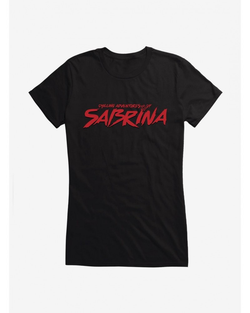 Chilling Adventures Of Sabrina Logo Girls T-Shirt $11.45 T-Shirts