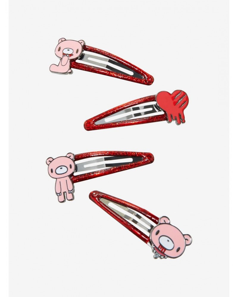 Gloomy Bear Heart Hair Clip Set $4.52 Clip Set