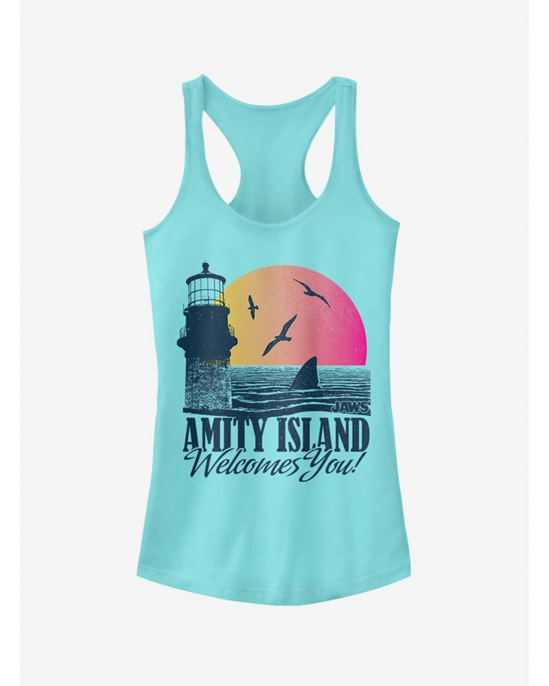 Amity Island Tourist Welcome Girls Tank $9.96 Tanks