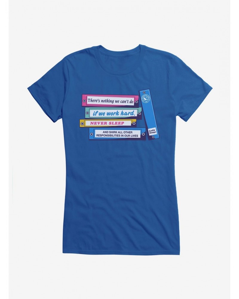 Parks And Recreation Leslie's Binders Girls T-Shirt $6.10 T-Shirts