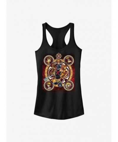 Disney Kingdom Hearts Group Circle Kingdom Girls Tank $9.96 Tanks