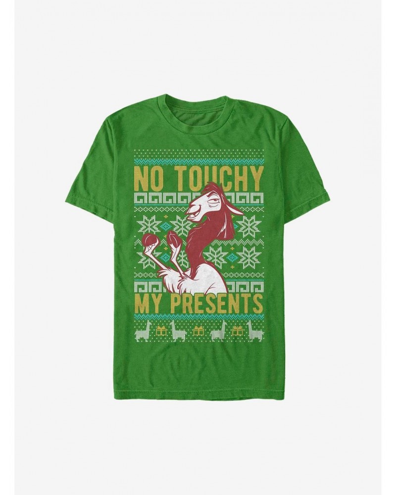 Disney The Emperor's New Groove No Touchy My Presents Ugly Christmas Sweater T-Shirt $6.99 T-Shirts