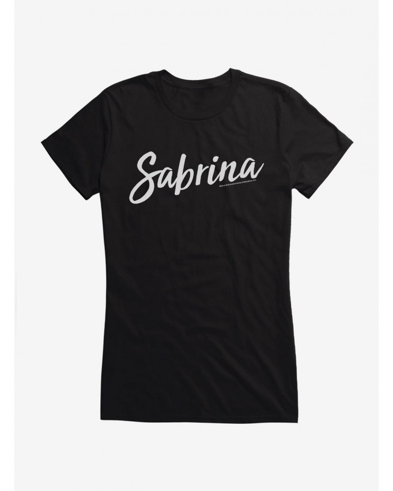 Archie Comics Sabrina The Teenage Witch Classic Logo Script Girls T-Shirt $7.47 T-Shirts