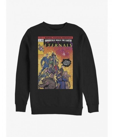 Marvel Eternals Comic Cover Crew Sweatshirt $14.46 Sweatshirts