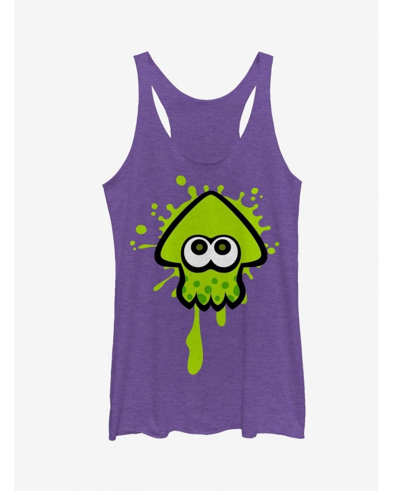 Nintendo Splatoon Lime Green Inkling Squid Girls Tanks $6.42 Tanks