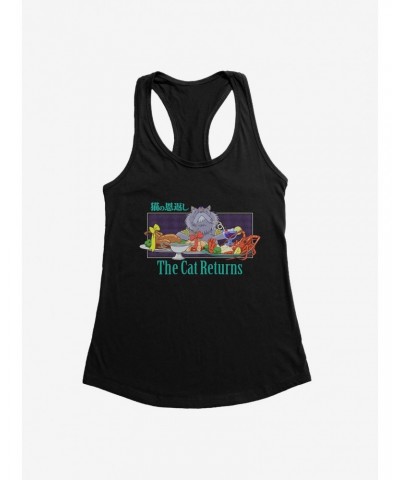 Studio Ghibli The Cat Returns Cat King Feast Girls Tank Top $6.57 Tops