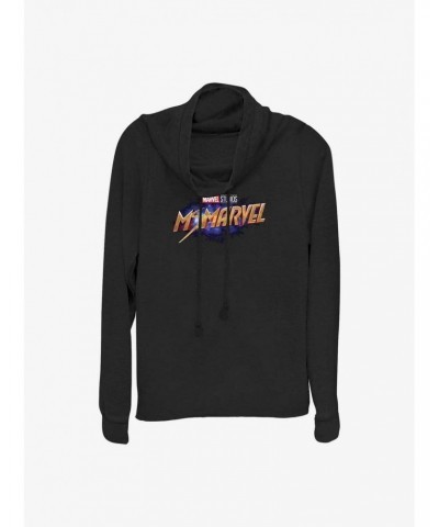 Marvel Ms. Marvel Logo Cowlneck Long-Sleeve Girls Top $11.85 Tops