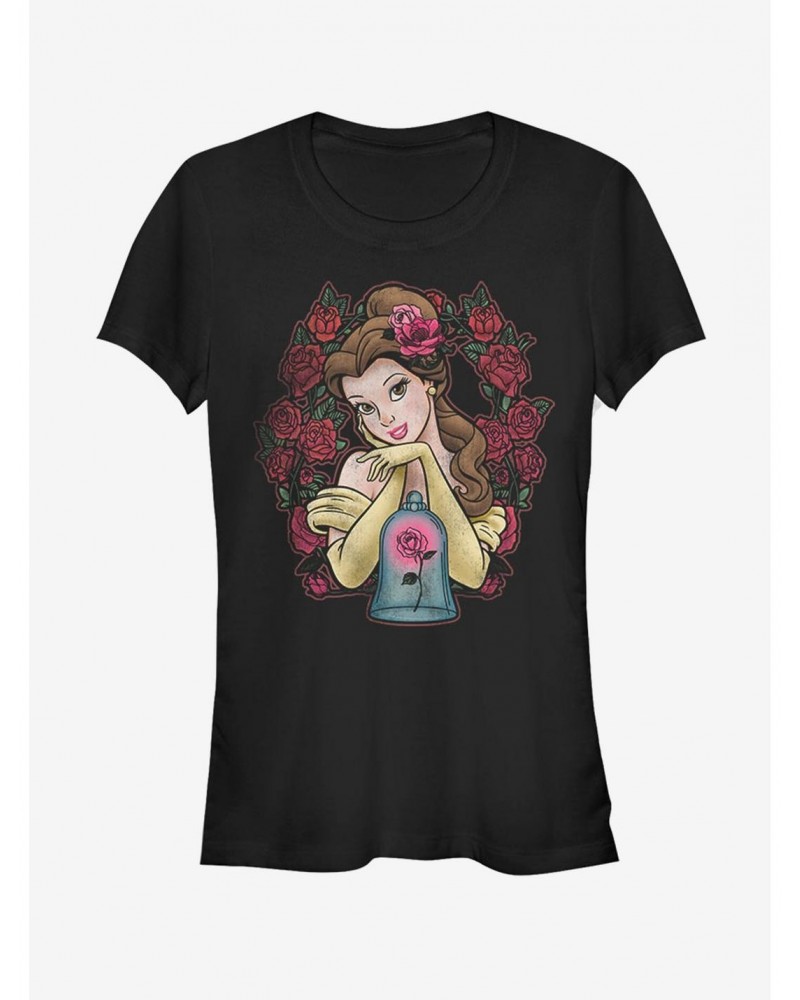 Disney Beauty And The Beast Rose Belle Girls T-Shirt $11.21 T-Shirts