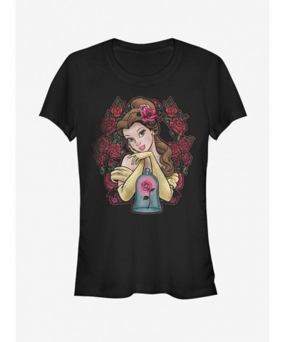 Disney Beauty And The Beast Rose Belle Girls T-Shirt $11.21 T-Shirts