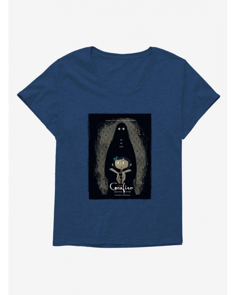 Coraline Ghost Story Poster Girls T-Shirt Plus Size $14.35 T-Shirts