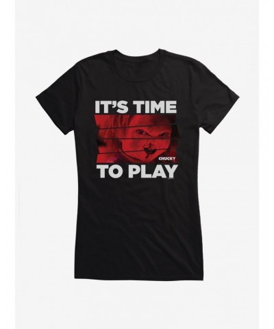 Chucky Time To Play Girls T-Shirt $10.21 T-Shirts