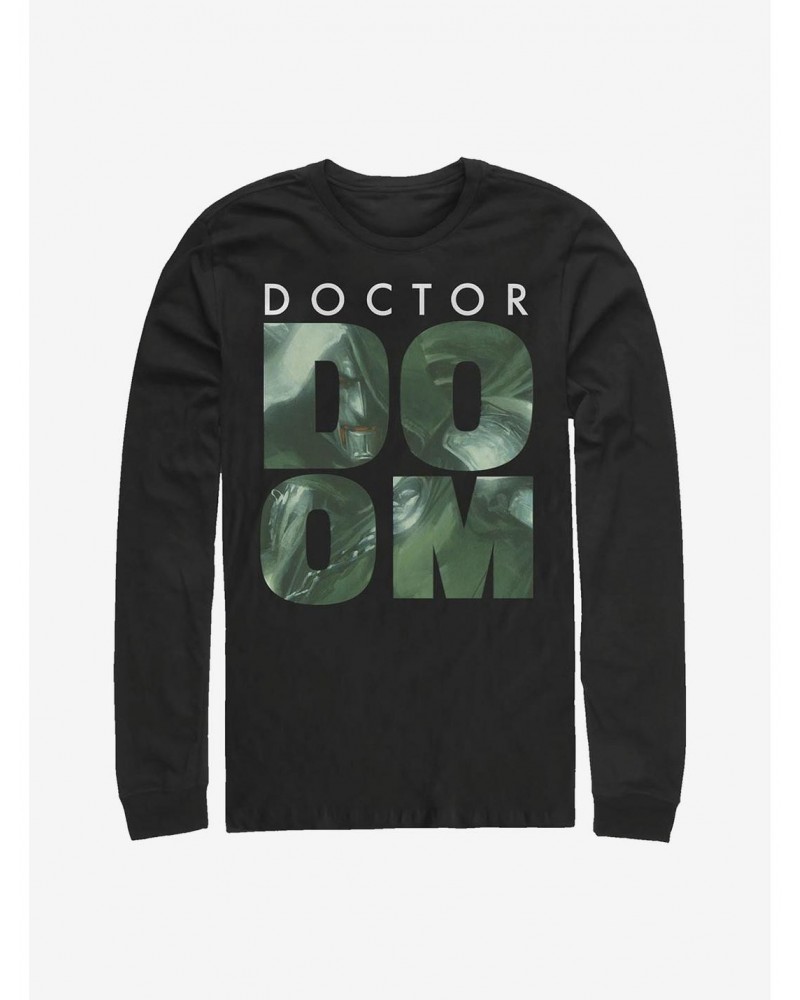 Marvel Fantastic Four Doom Fill Long-Sleeve T-Shirt $10.26 T-Shirts